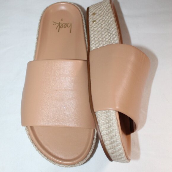 NWB Beek Pelican Beach Mini Platform Flats Slides Slip Ons Sandals 9 - Picture 2 of 5